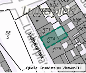 Auszug Karte Lutherplatz 2 PN Website